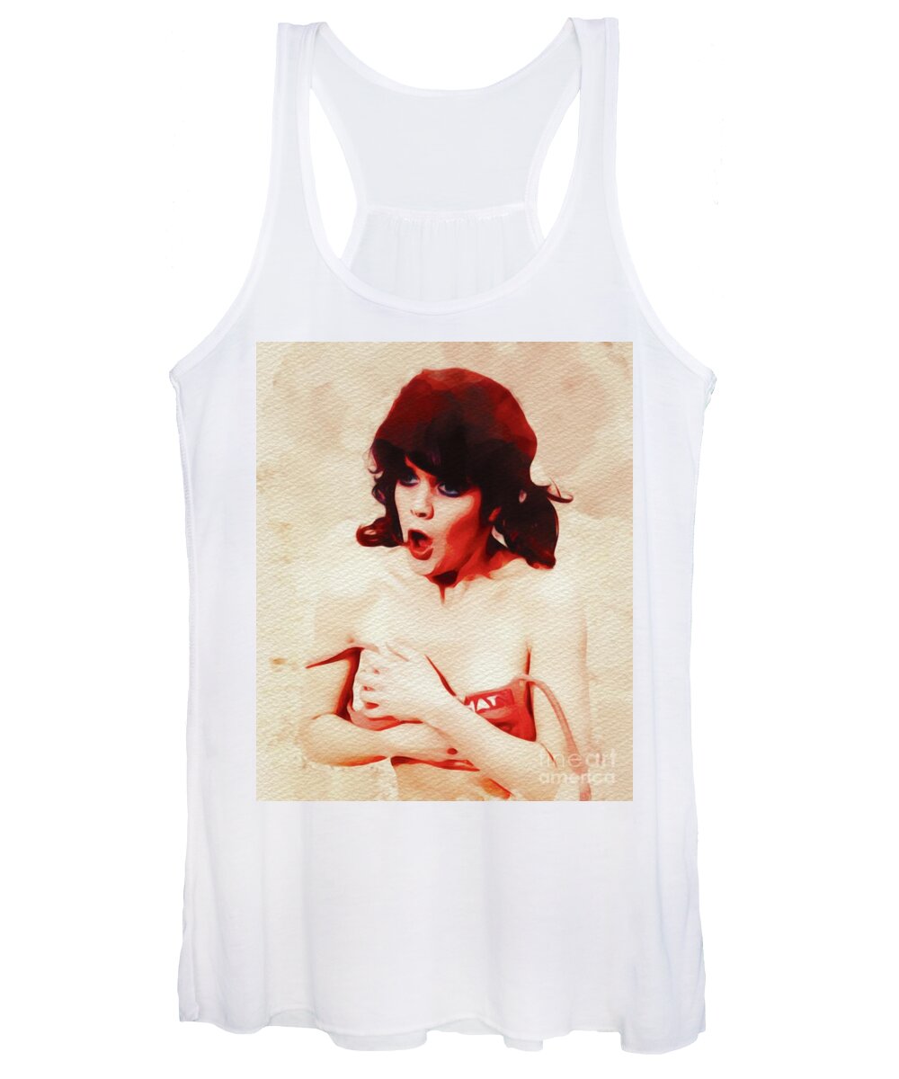 Sally Women's Tank Top featuring the painting Sally Geeson, Carry On Films Cast by Esoterica Art Agency