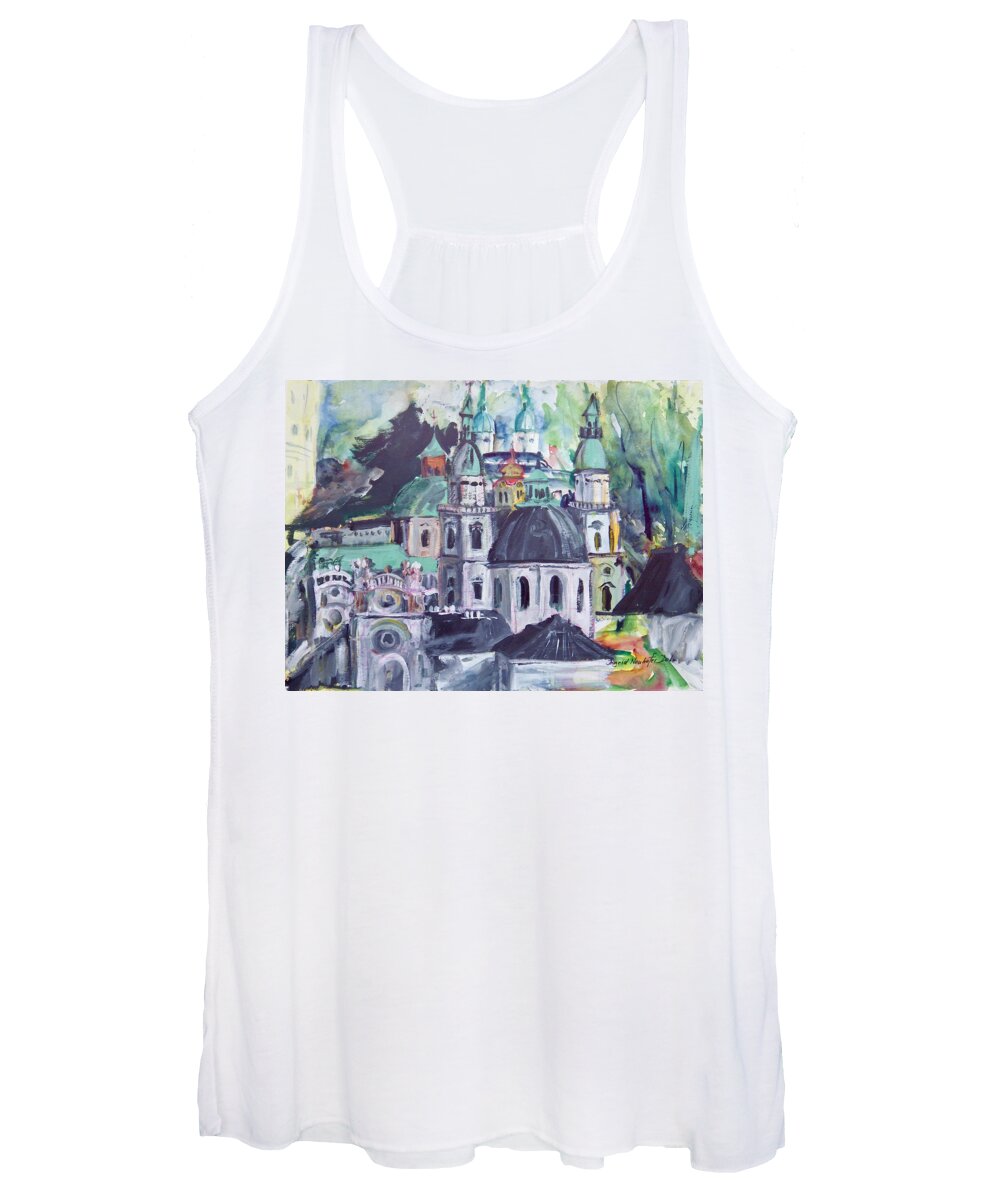 Austria Women's Tank Top featuring the painting Salzburg I by Ingrid Dohm