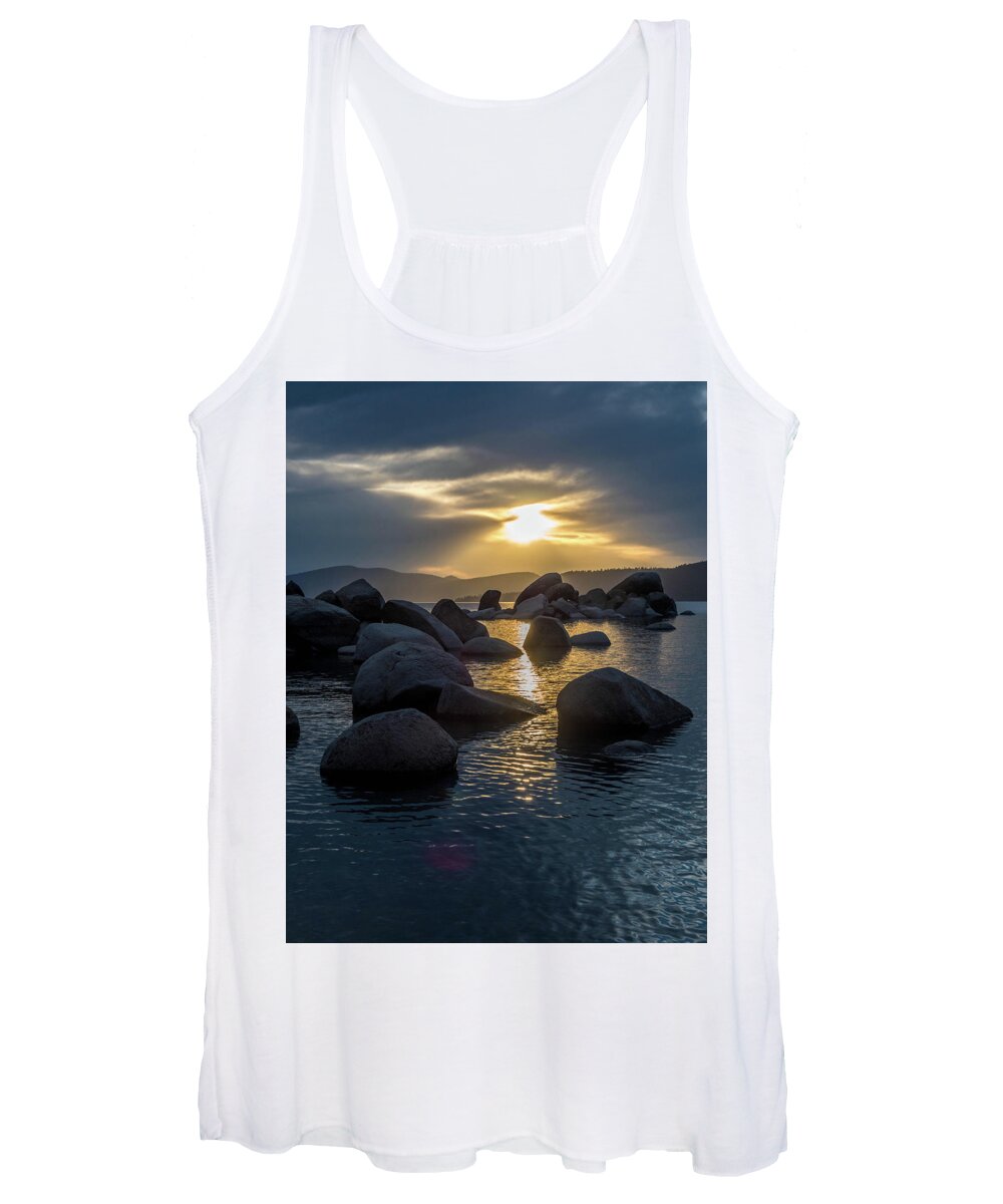 Sand Women's Tank Top featuring the photograph Sand Harbor Light by Martin Gollery