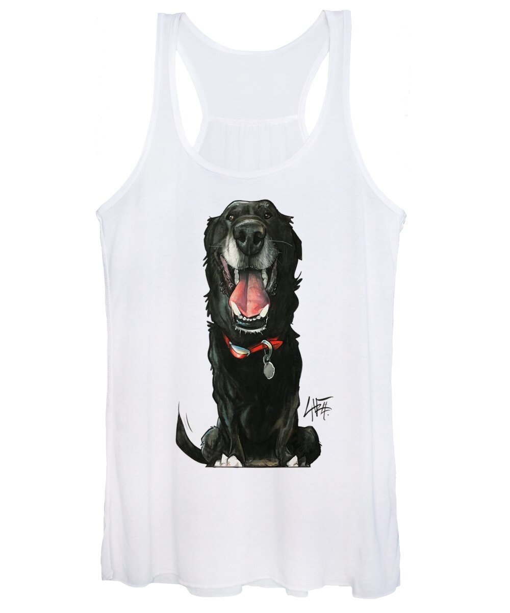  Women's Tank Top featuring the drawing Sartell 3619 by Canine Caricatures By John LaFree