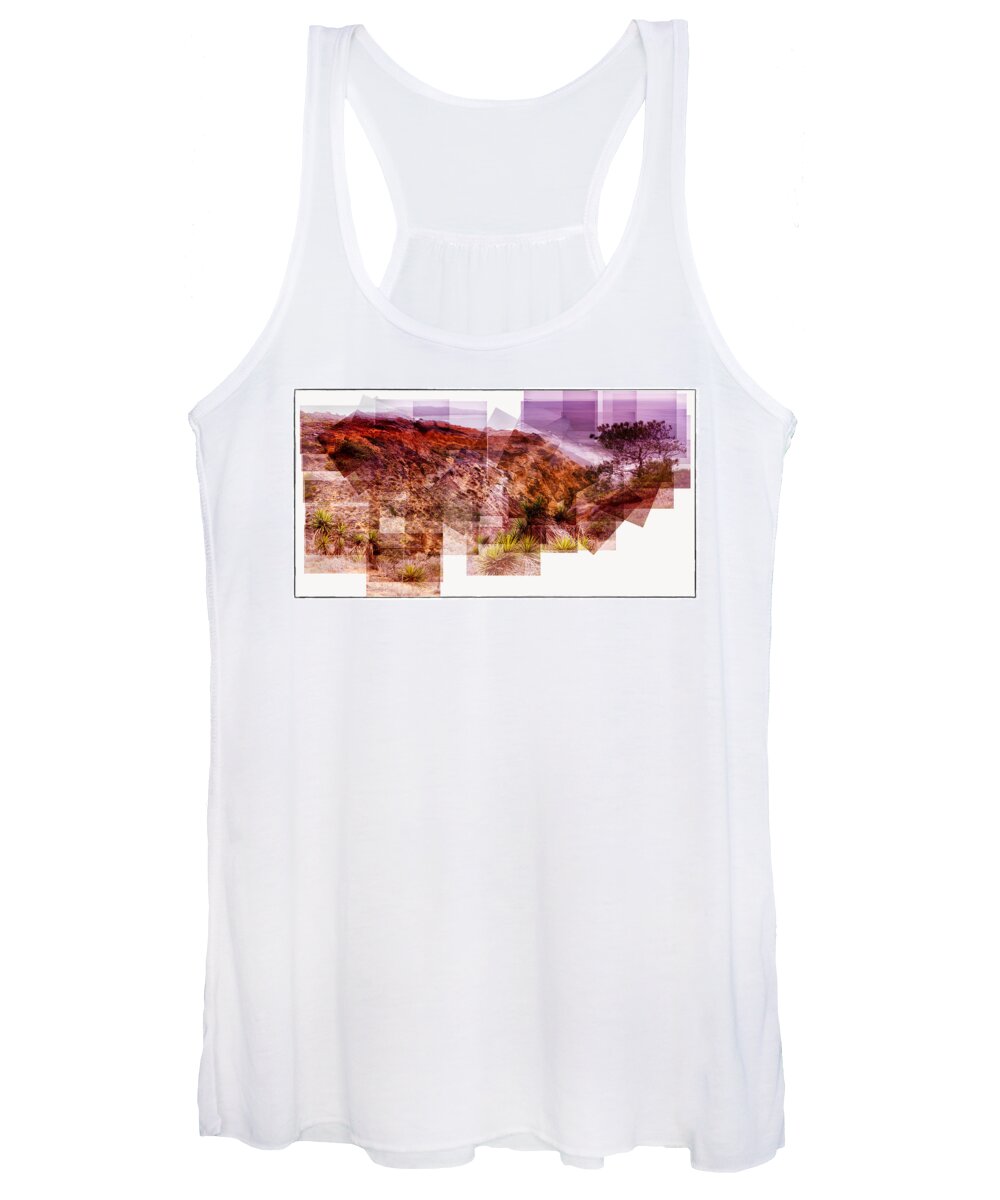 California Women's Tank Top featuring the photograph Sea Cliff Sunset Torrey Pines California 2015 by Lawrence Knutsson