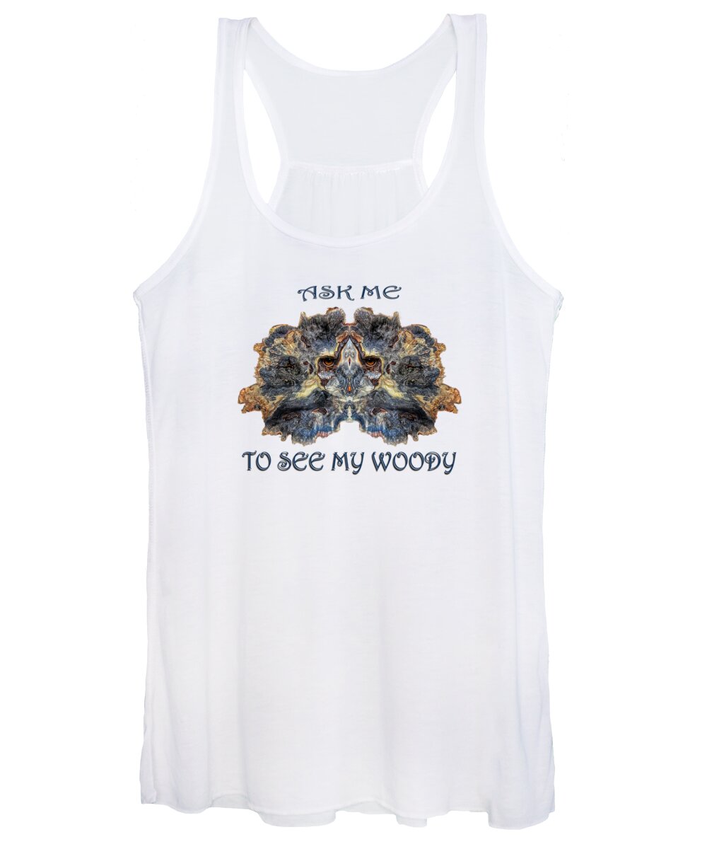 Woody Women's Tank Top featuring the digital art See My Woody by Rick Mosher