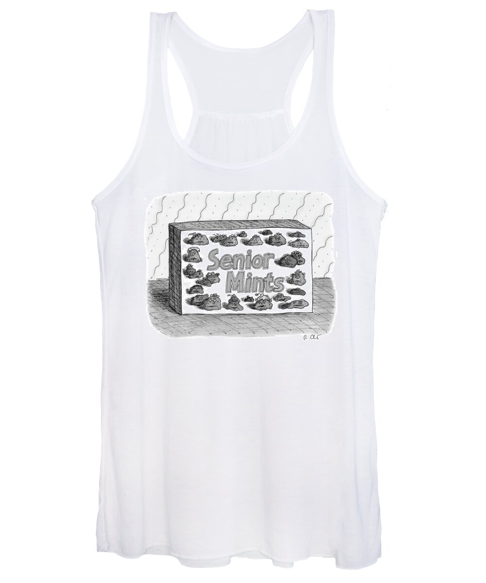 Junior Mints Women's Tank Top featuring the drawing Senior Mints by Roz Chast
