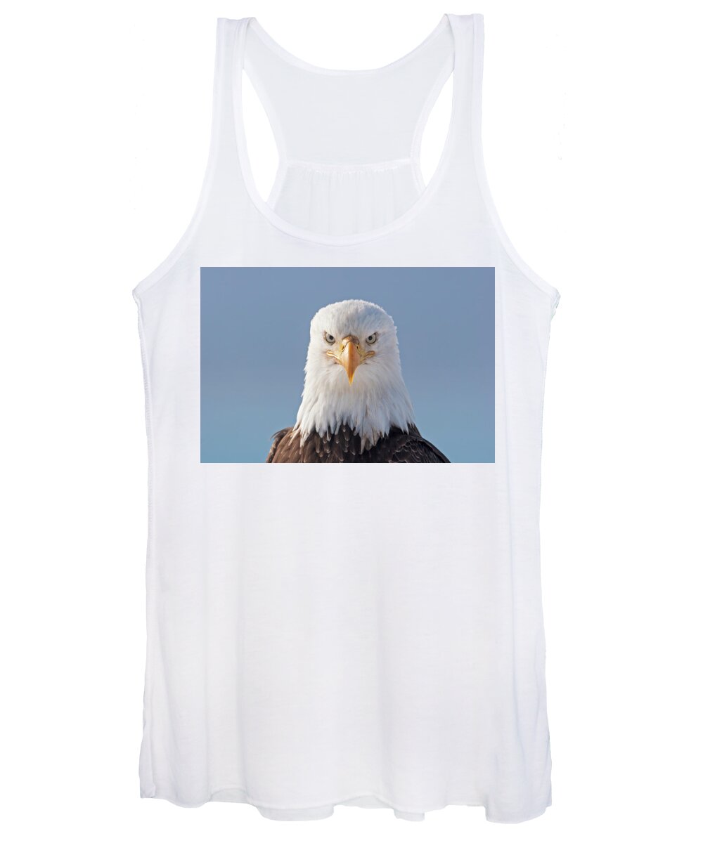 Eagle Women's Tank Top featuring the photograph Serious Eagle by Mark Miller