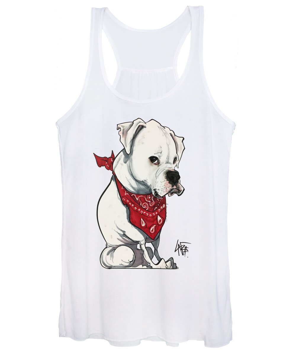 Shea Women's Tank Top featuring the drawing Shea 7-1503 by Canine Caricatures By John LaFree