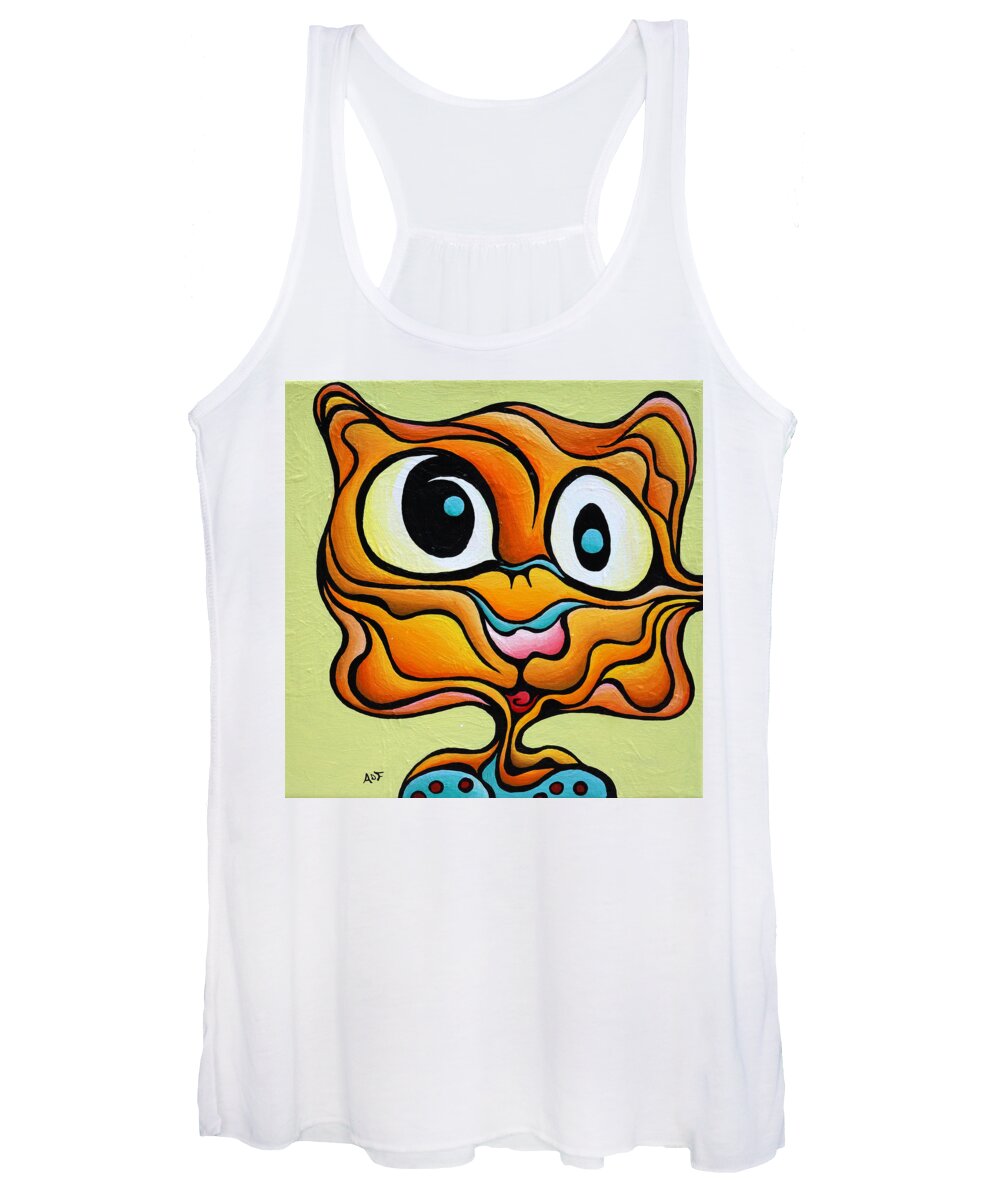 Tiger Women's Tank Top featuring the painting Silent Bob by Amy Ferrari