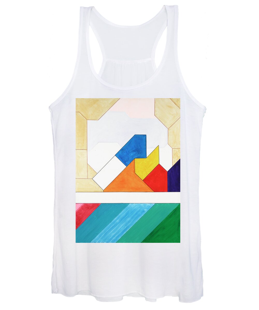Abstract Women's Tank Top featuring the painting Sinfonia della Cena Comunione - Part 6 by Willy Wiedmann