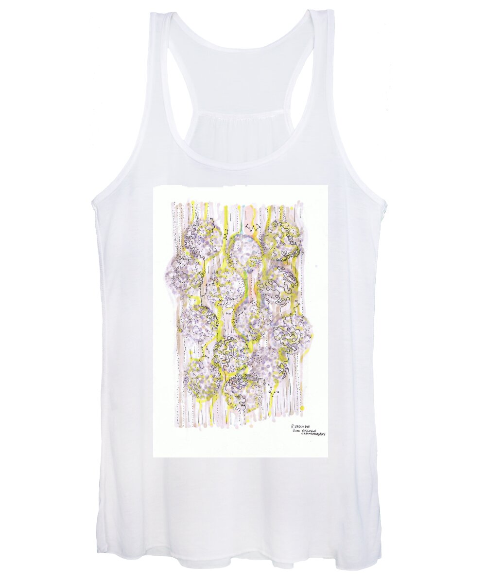 Chromatography Women's Tank Top featuring the drawing Size Exclusion Chromatography by Regina Valluzzi