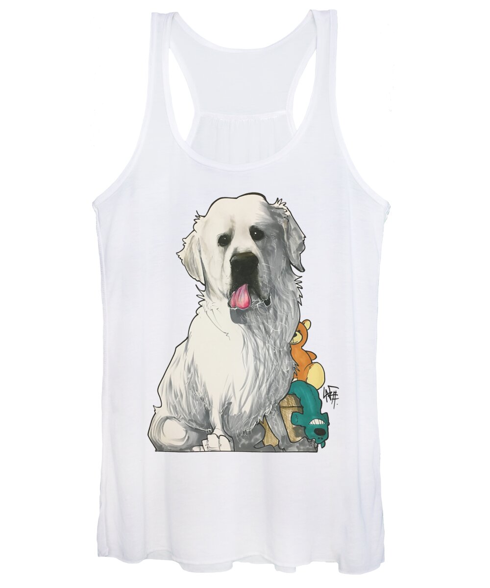 Canine Caricatures Women's Tank Top featuring the drawing Smith 3174 by Canine Caricatures By John LaFree