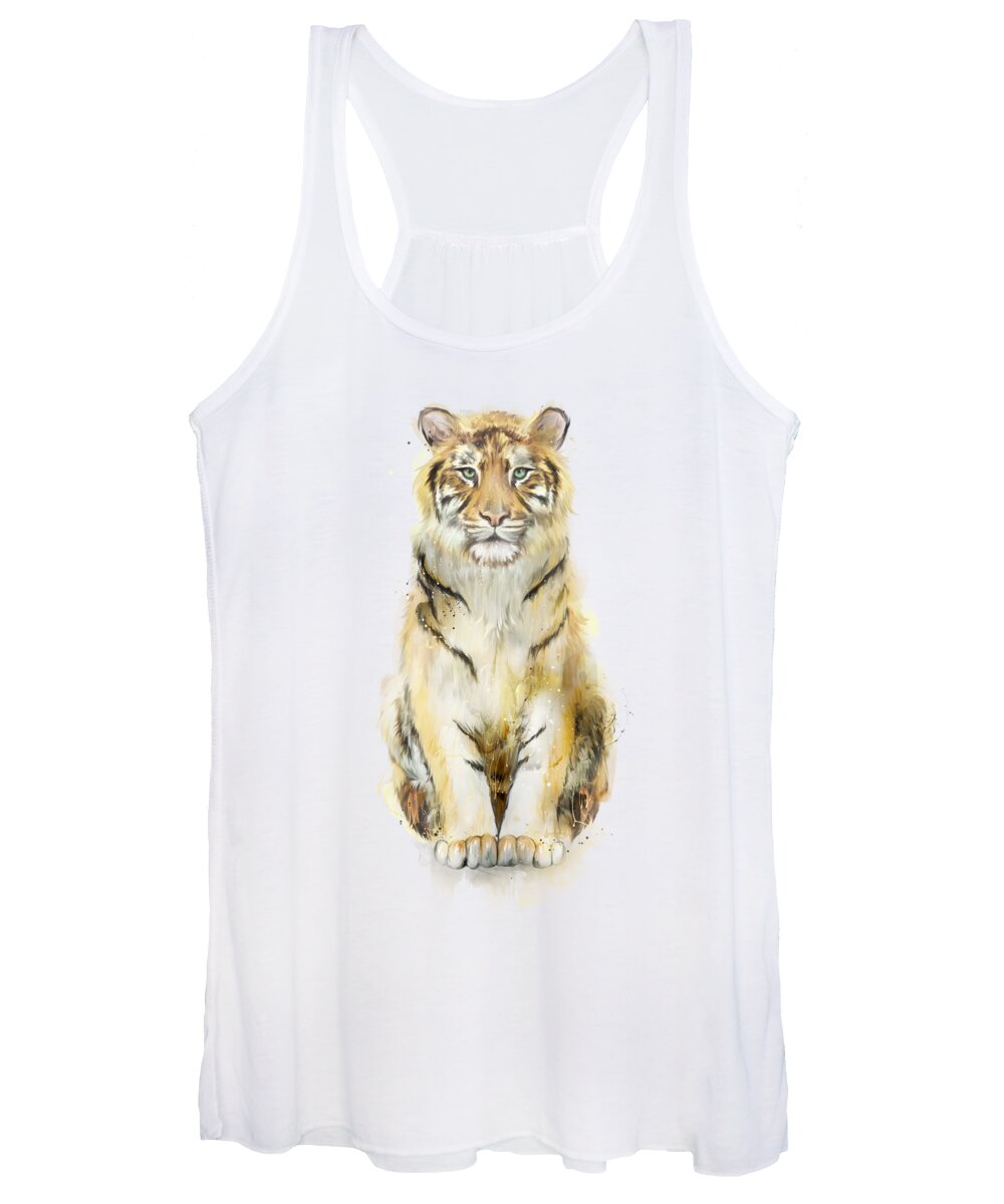 Tiger Women's Tank Top featuring the painting Sound by Amy Hamilton