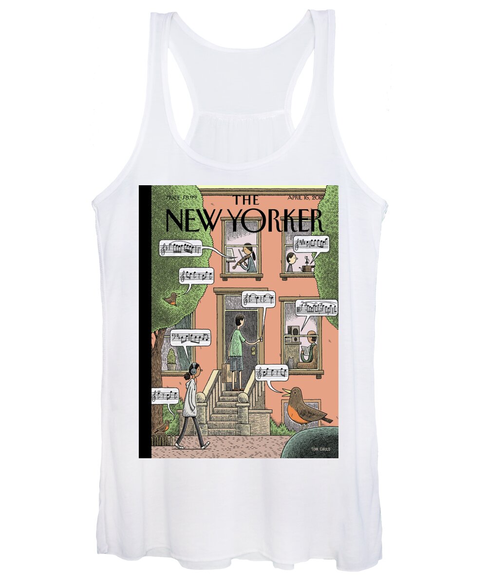 Soundtrack To Spring Women's Tank Top featuring the painting Soundtrack to Spring by Tom Gauld