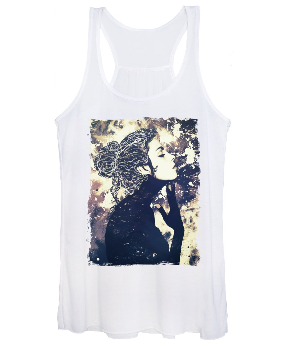 Woman Women's Tank Top featuring the digital art Spell by Katherine Smit