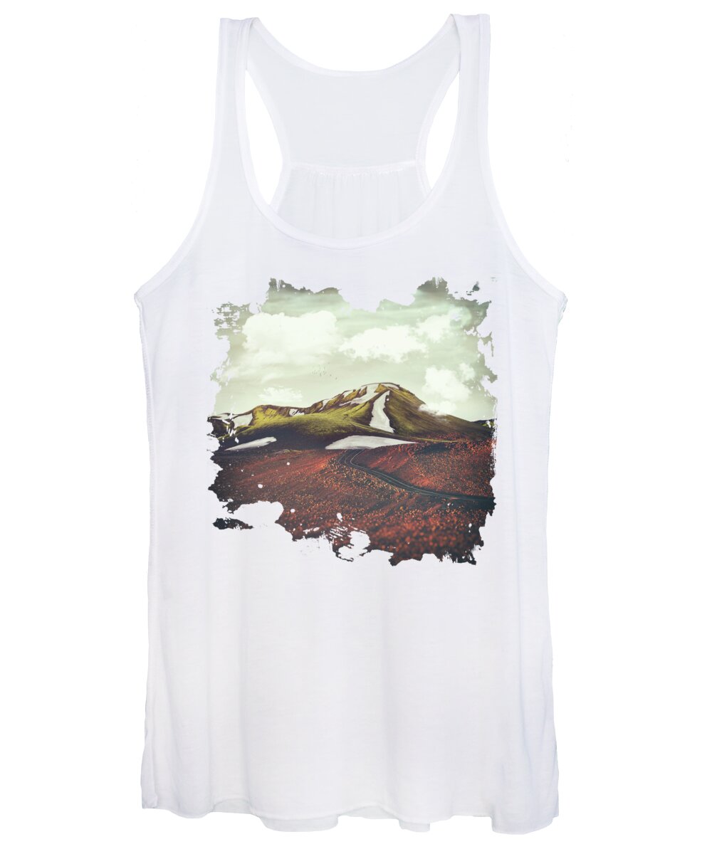 Landscape Women's Tank Top featuring the digital art Spring Thaw by Katherine Smit
