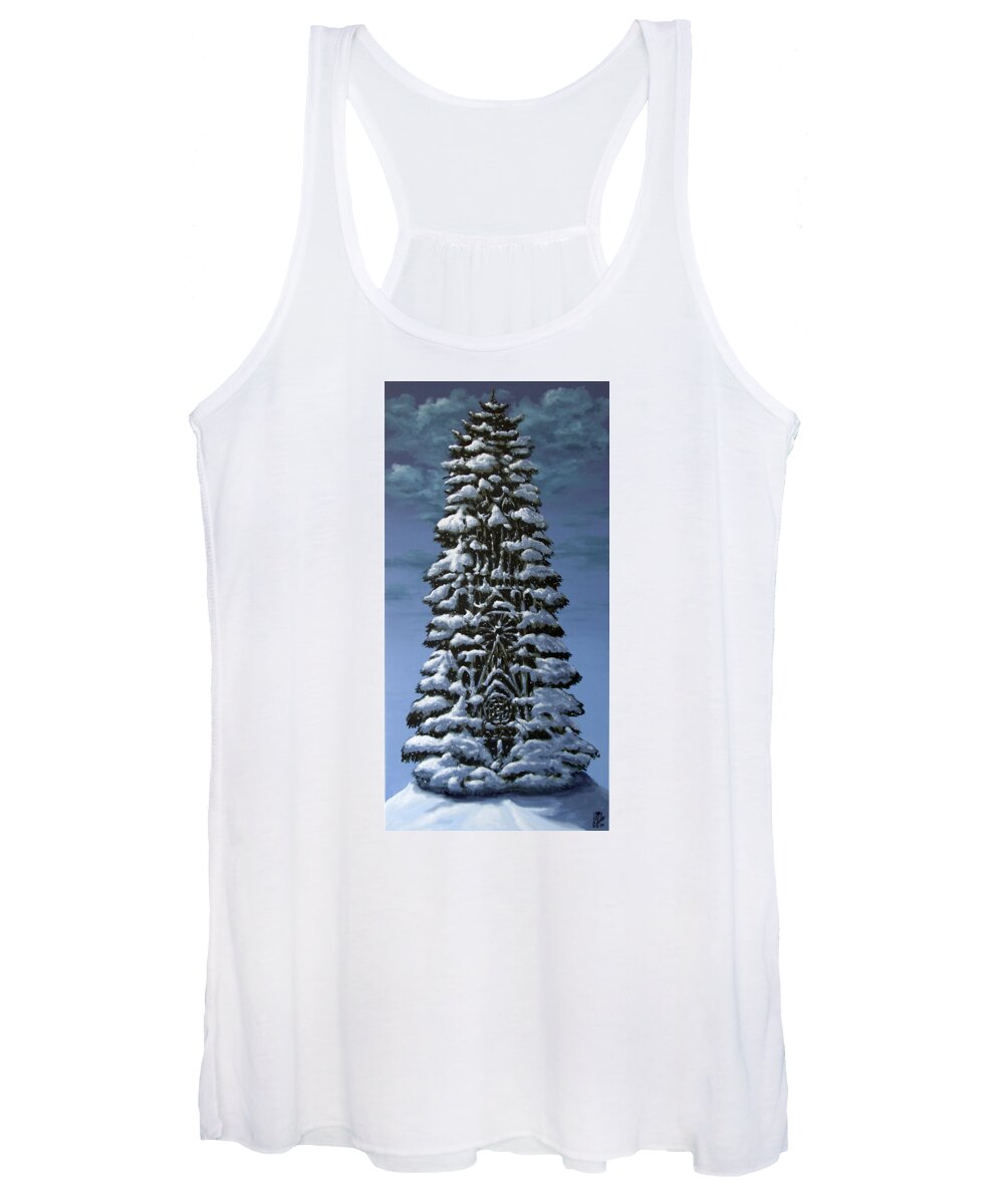 Spruce Women's Tank Top featuring the painting Spruce by Victor Molev