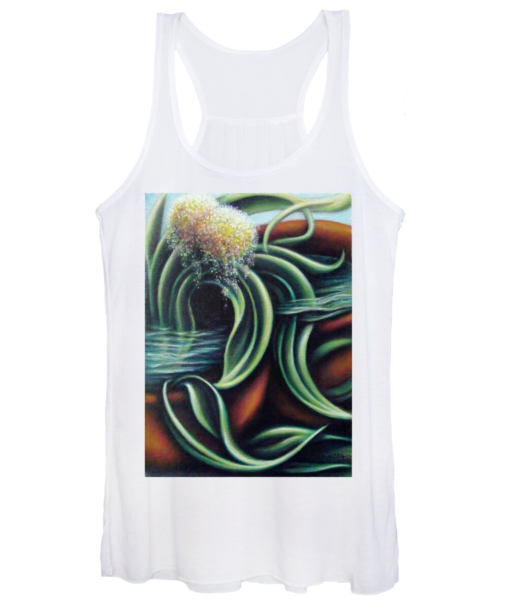 Flower Women's Tank Top featuring the painting Still by Nad Wolinska