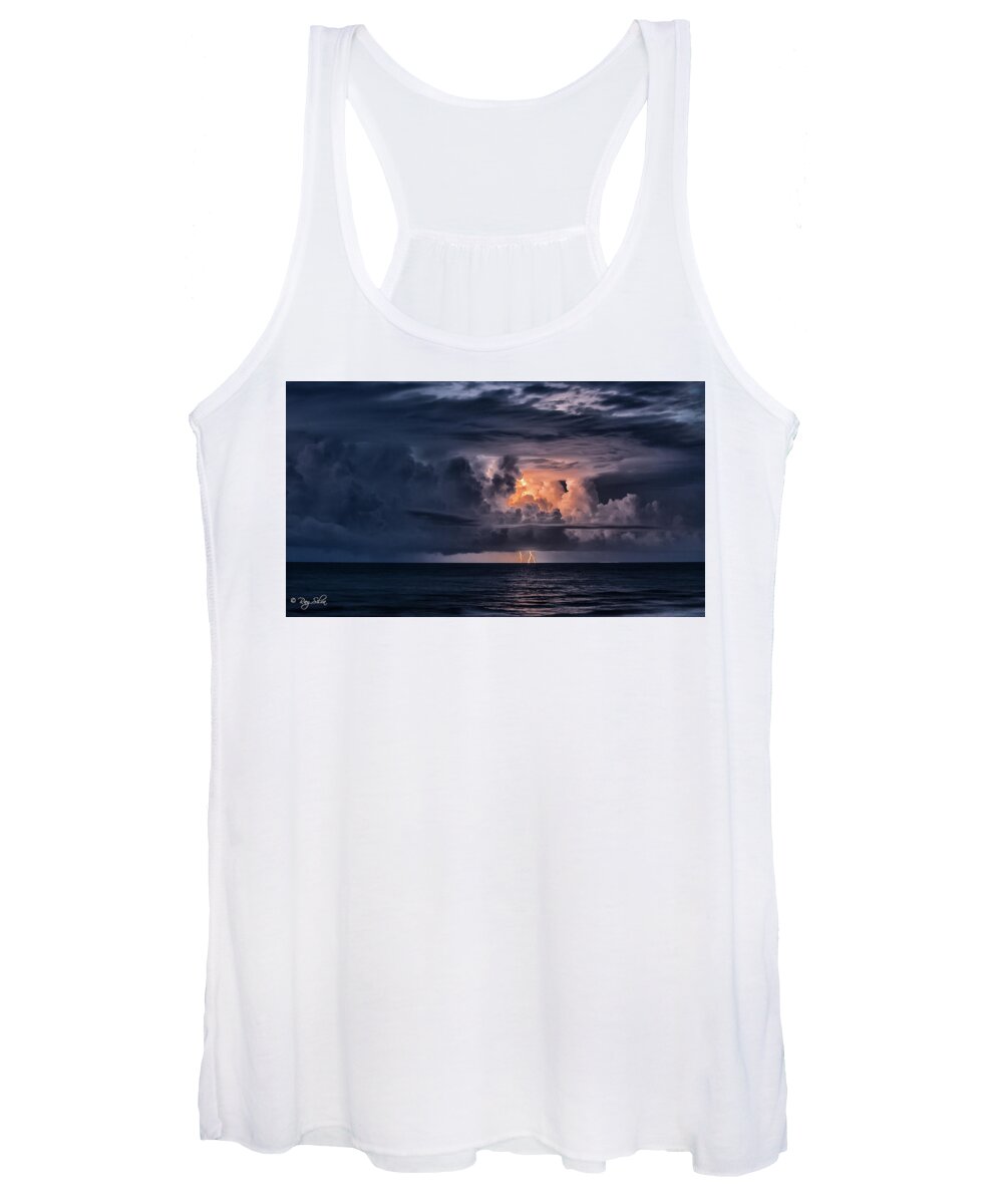 Lanscape Women's Tank Top featuring the photograph Storm Over the Atlantic by Ray Silva