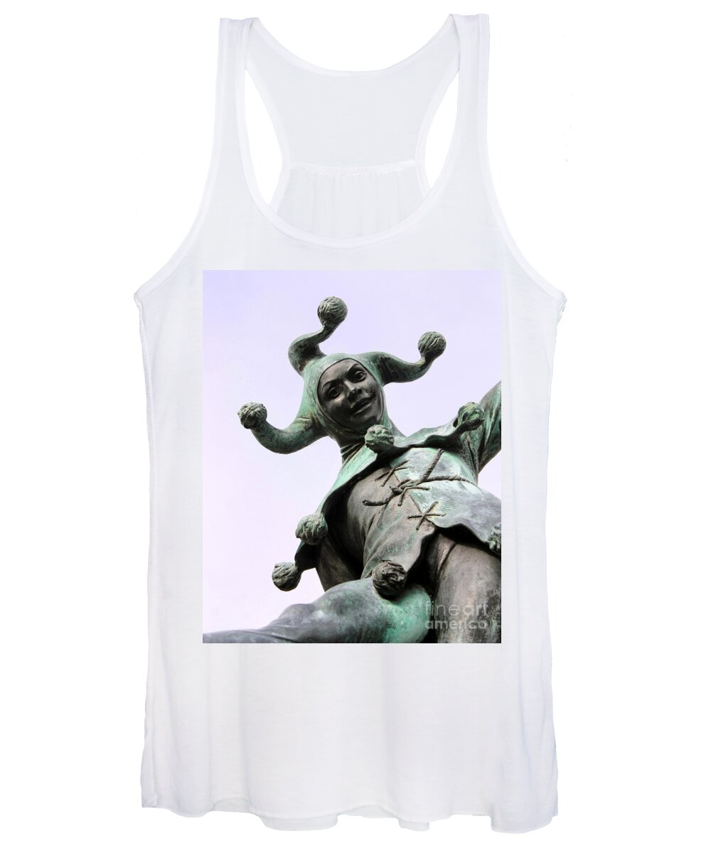 Jester Women's Tank Top featuring the photograph Stratford's Jester Statue by Terri Waters