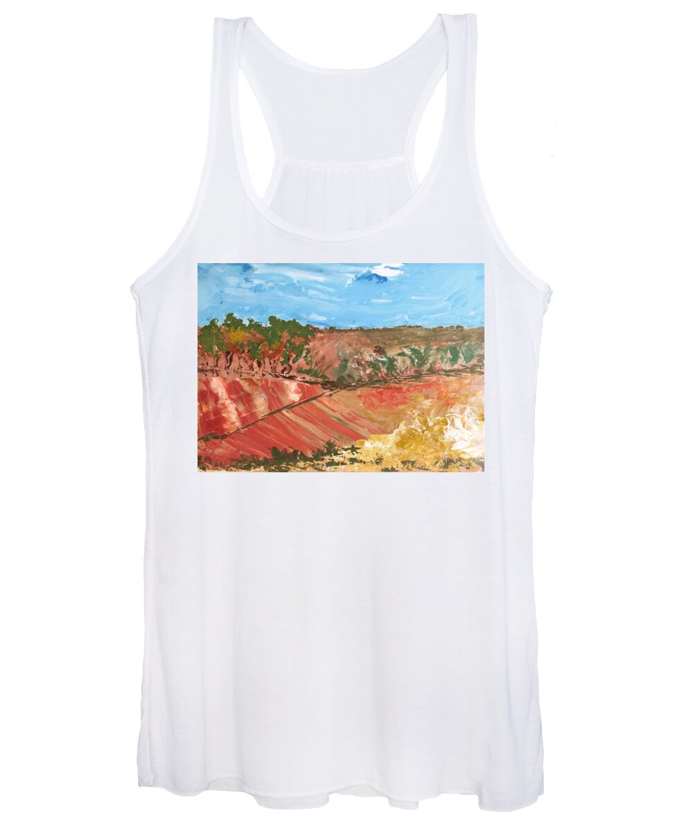 Acrylic Women's Tank Top featuring the painting Summer Fields by Norma Duch