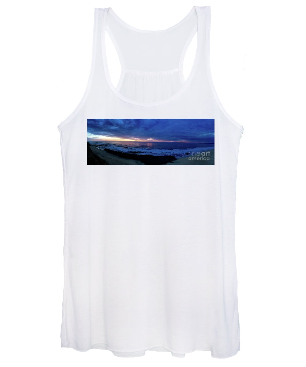 Beach Women's Tank Top featuring the photograph Sunset by Dennis Richardson