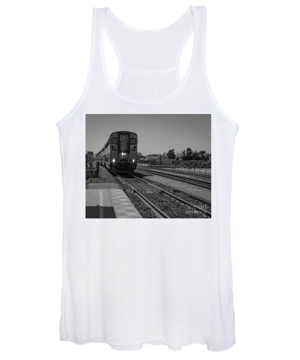 Train Women's Tank Top featuring the photograph Surliner Van Nuys by Jeff Hubbard