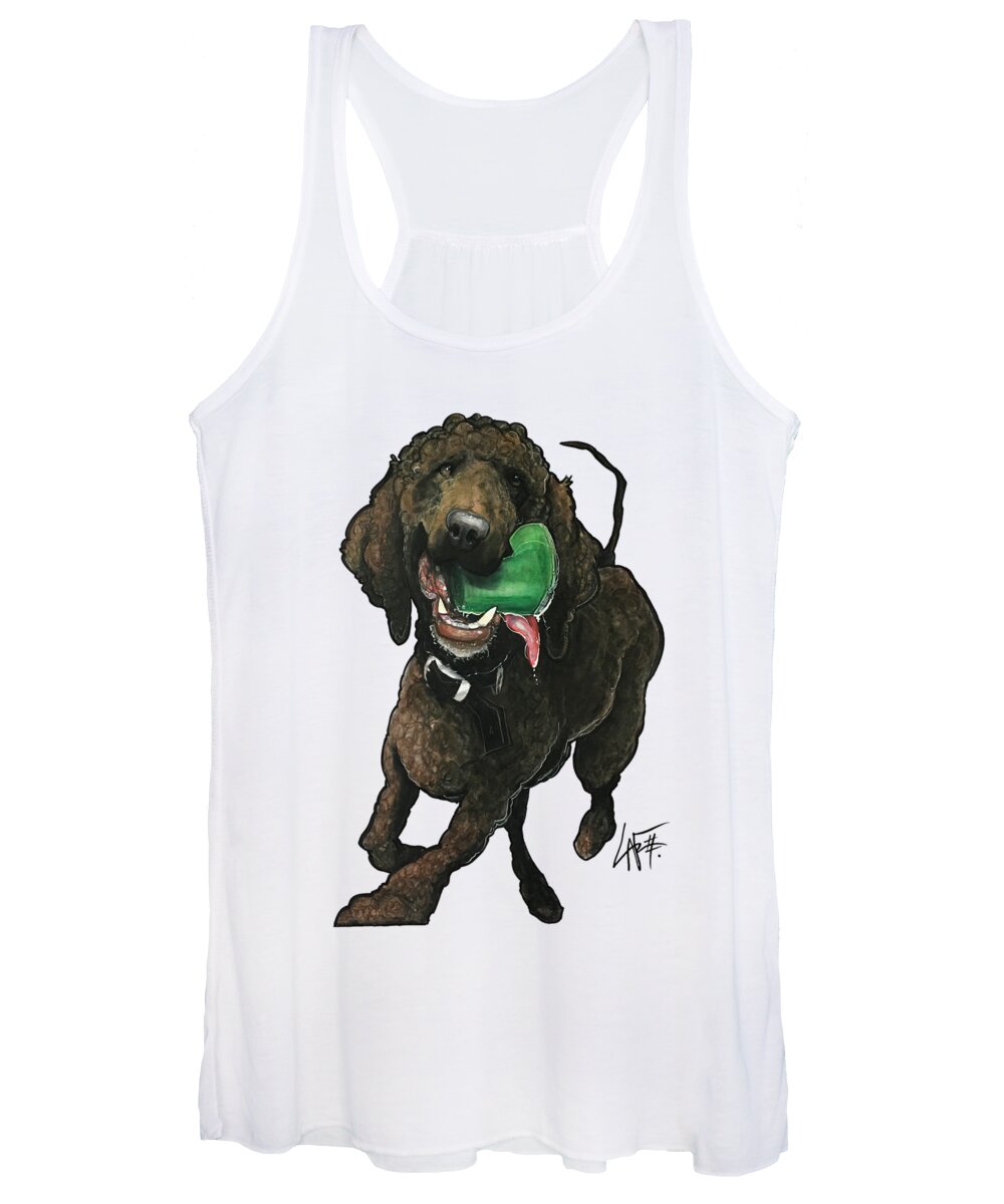 Irish Water Spaniel Women's Tank Top featuring the drawing Sytsma 3832 by Canine Caricatures By John LaFree