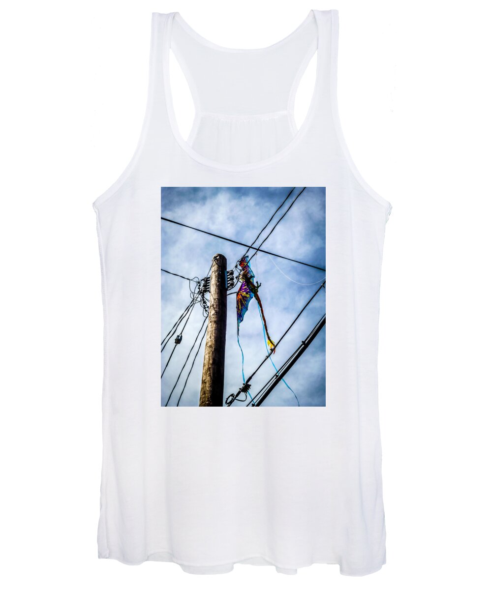 Kite Women's Tank Top featuring the photograph Tangled by Pamela Newcomb