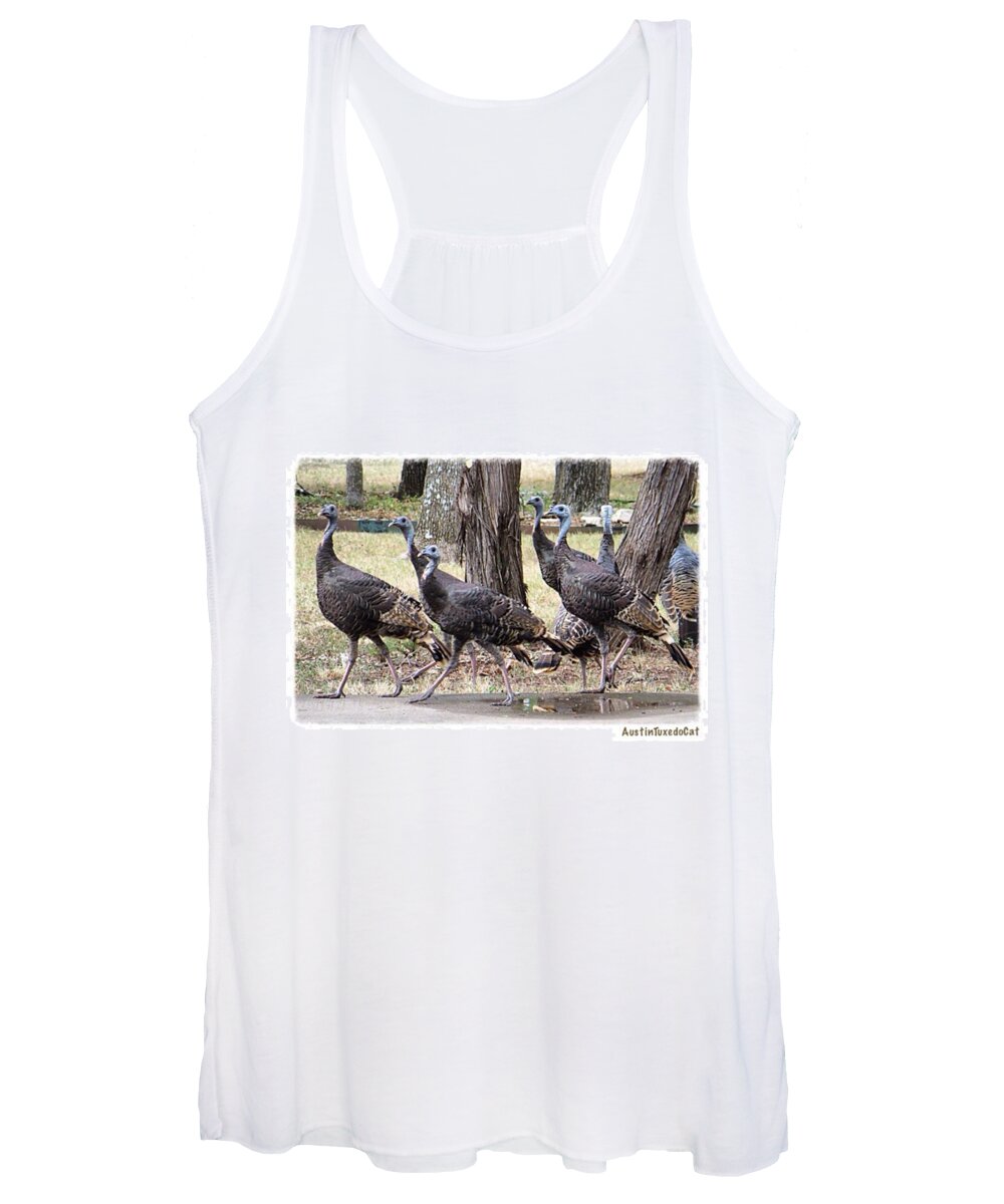Keepaustinweird Women's Tank Top featuring the photograph #thanksgiving Came Early To My by Austin Tuxedo Cat