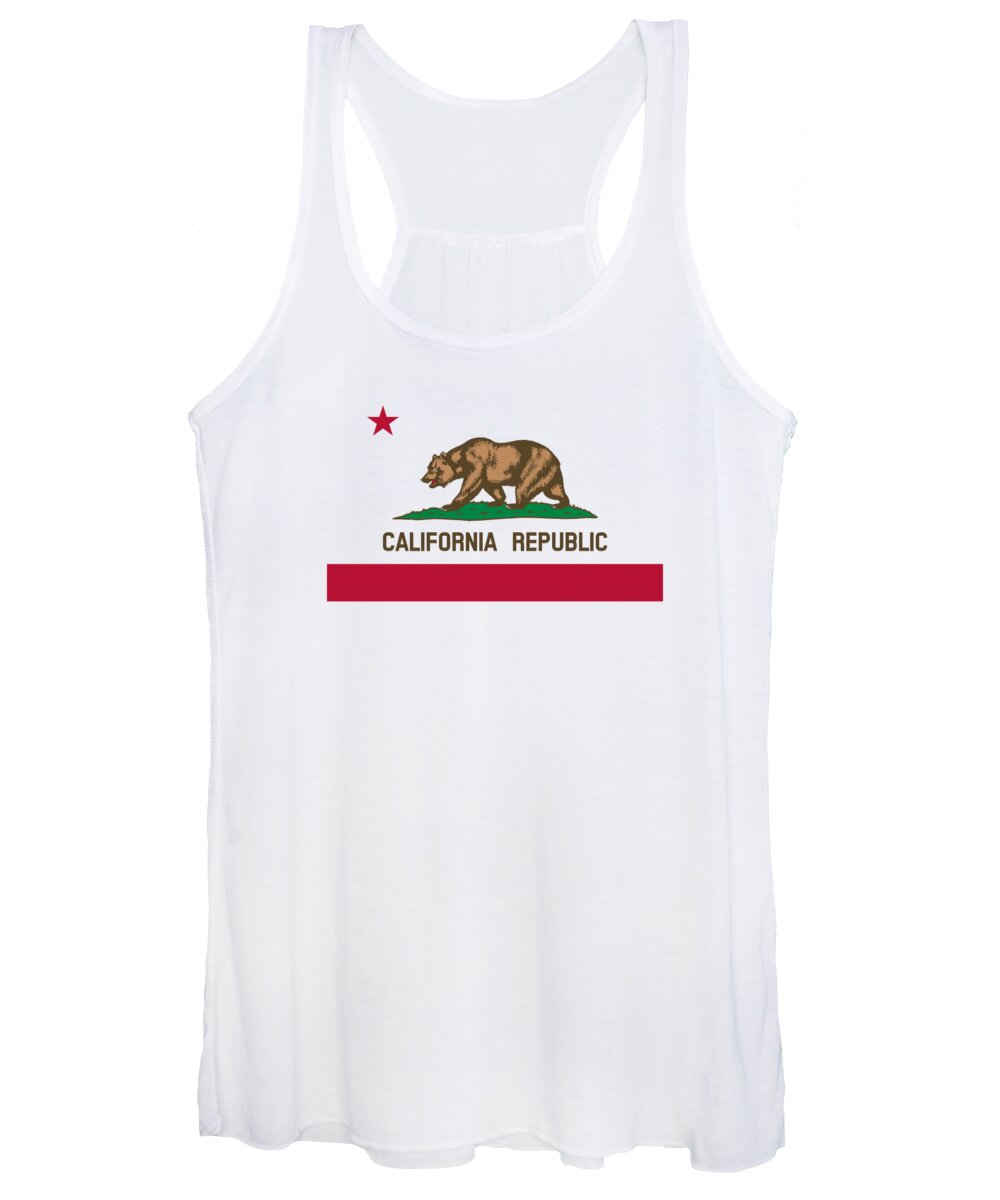 Bear Flag Women's Tank Top featuring the mixed media The Bear Flag - State of California by War Is Hell Store