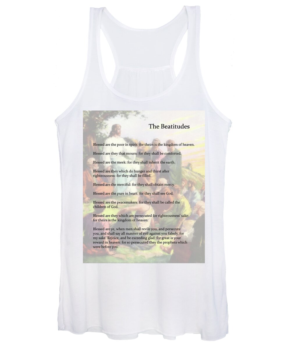 Beatitudes Women's Tank Top featuring the drawing The Beatitudes by Troy Caperton
