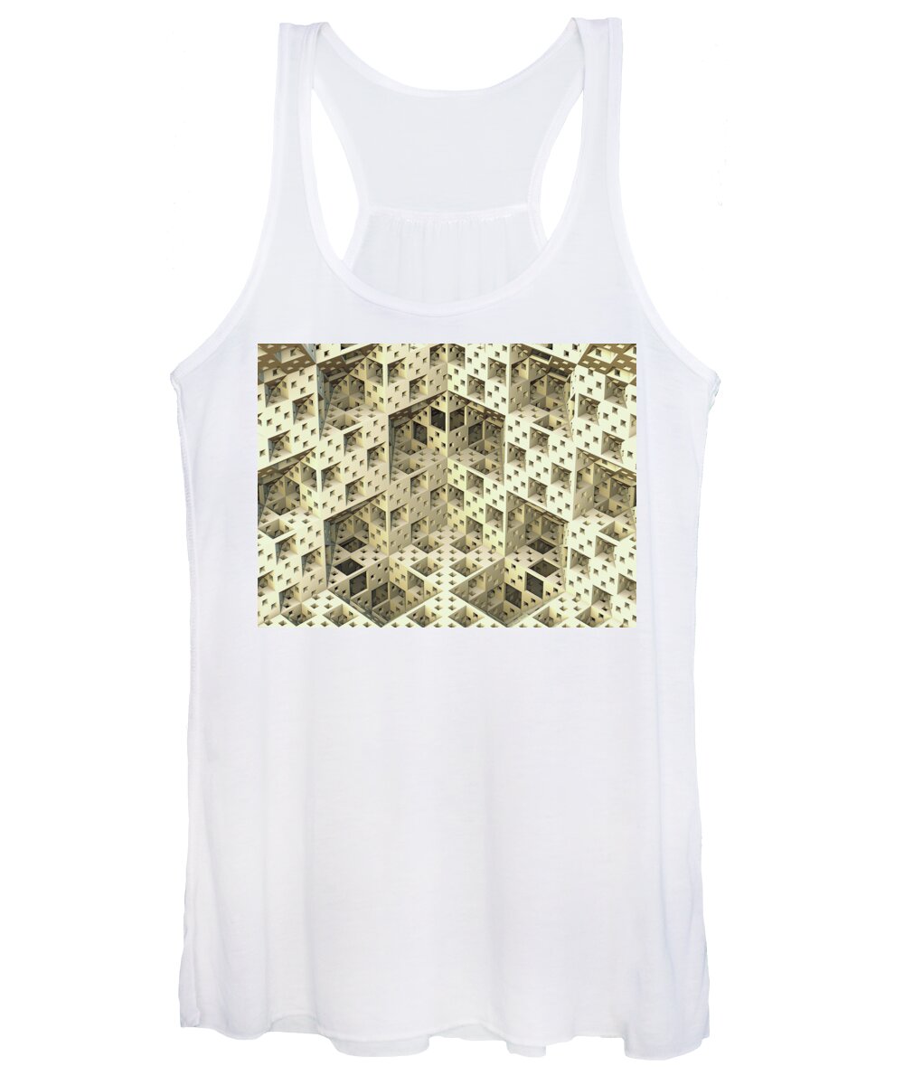 Building Women's Tank Top featuring the digital art The Building by Tim Abeln