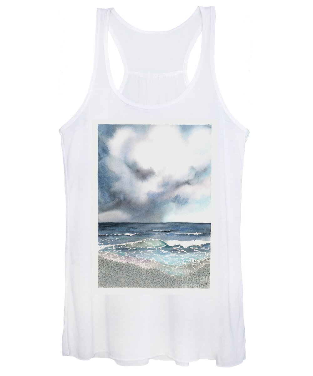 Storm Women's Tank Top featuring the painting The Coming Storm by Hilda Wagner
