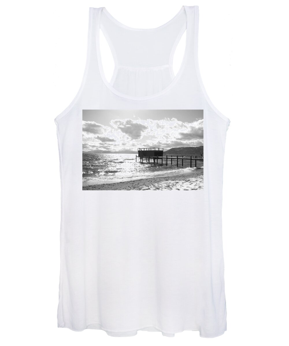 South Lake Tahoe Women's Tank Top featuring the photograph The Dock in Tahoe by Kristy Urain