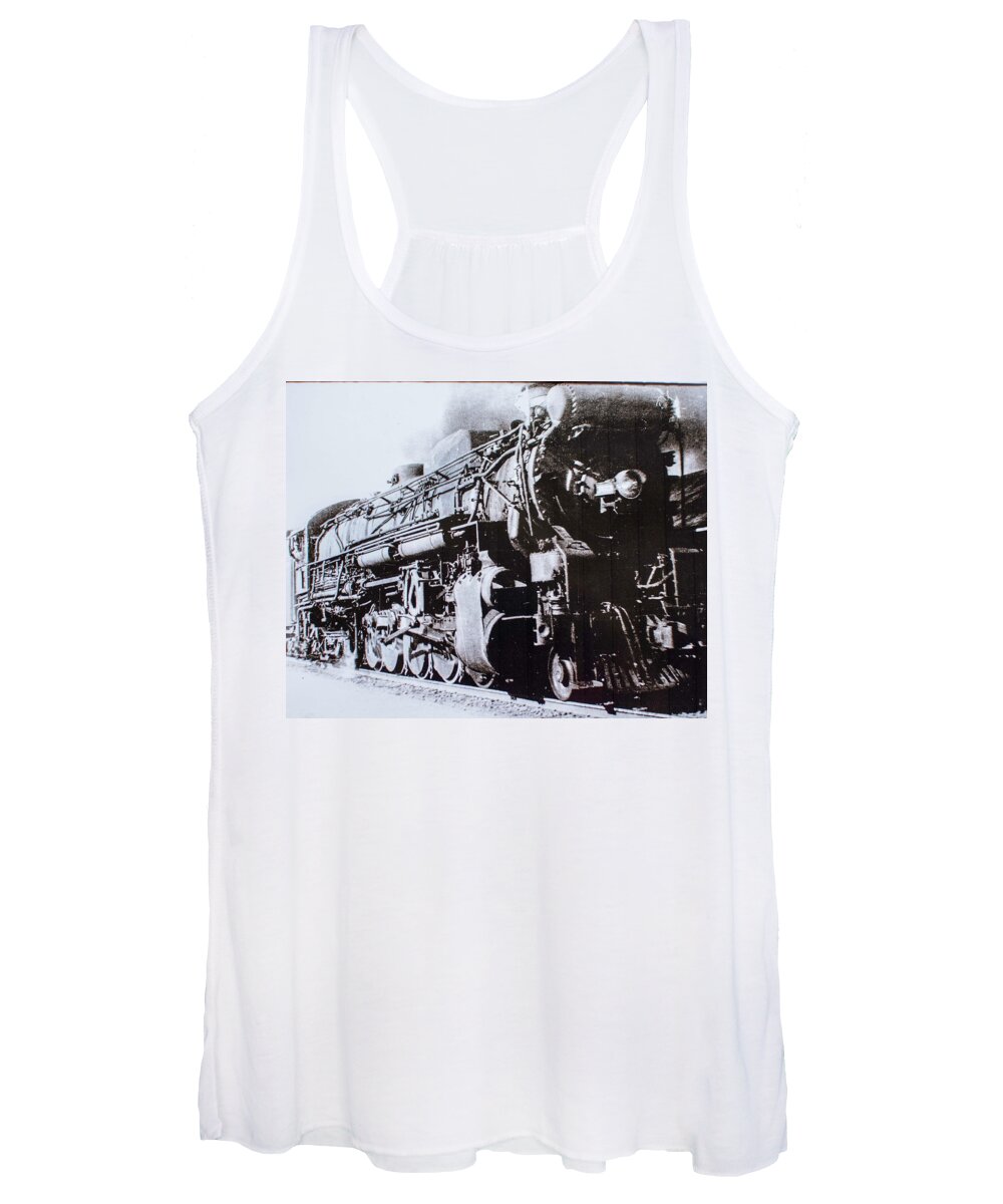 Train Women's Tank Top featuring the photograph The Engine by Jeanne May