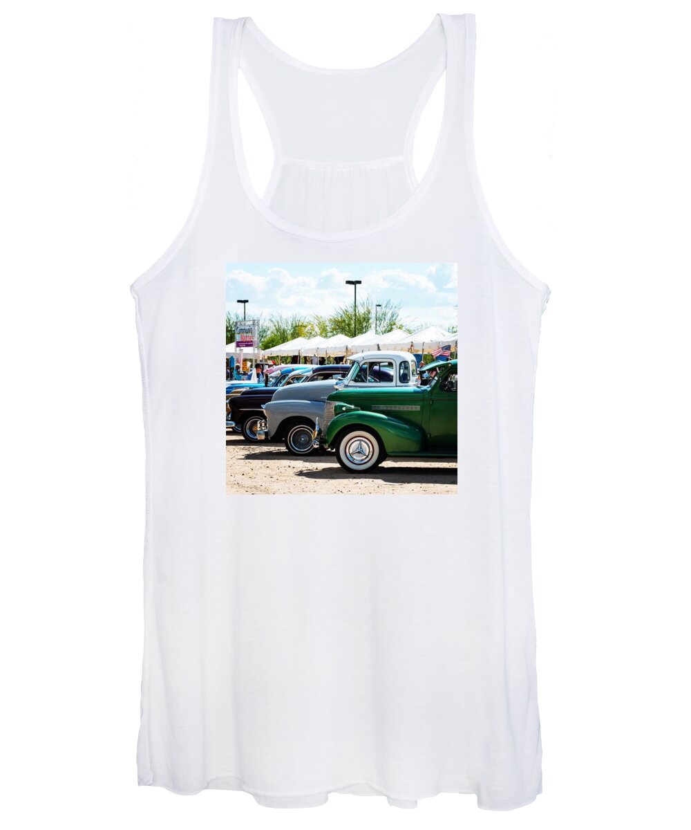Antique Women's Tank Top featuring the photograph Car Show by Michael Moriarty