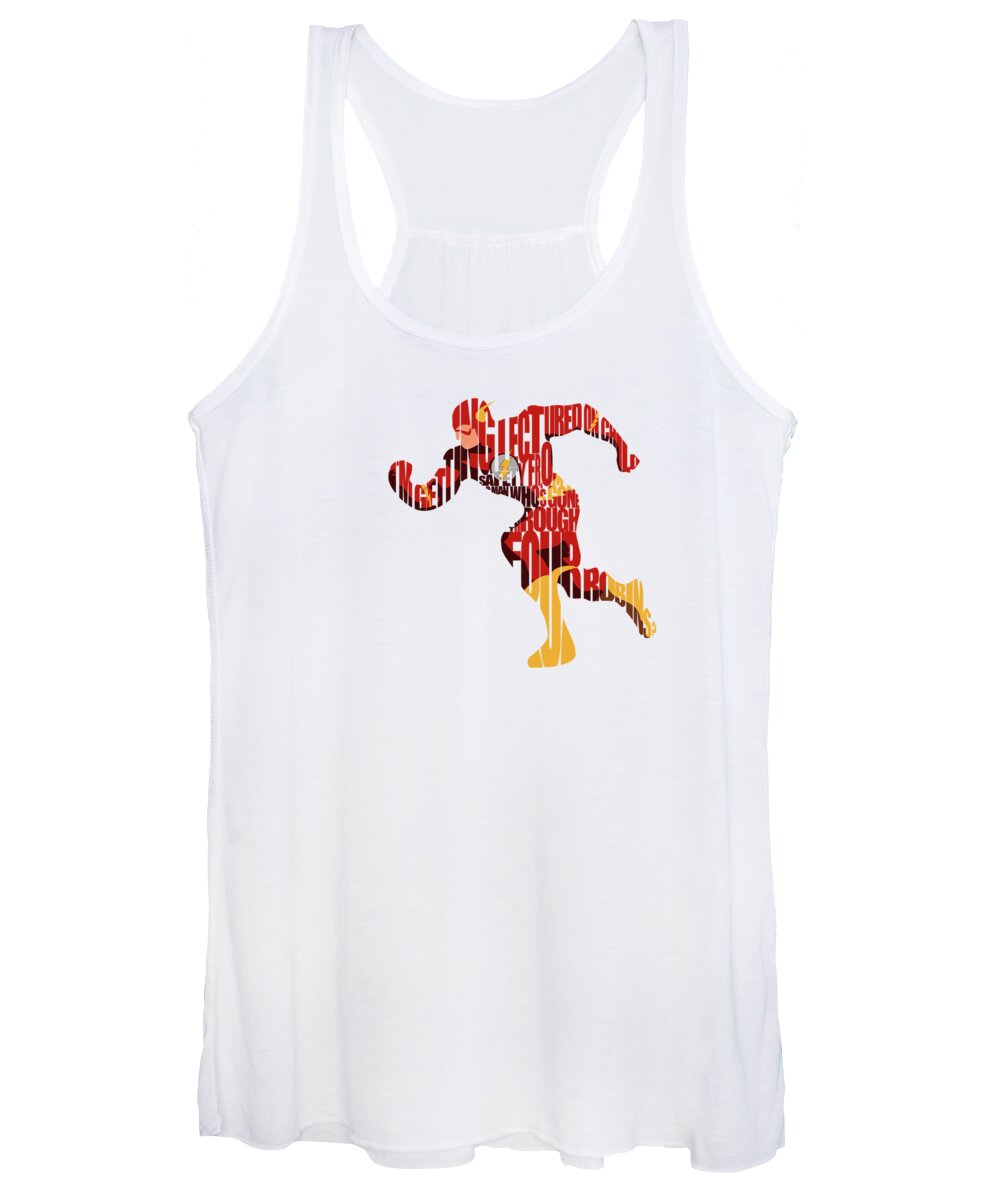Flash Women's Tank Top featuring the digital art The Flash by Inspirowl Design