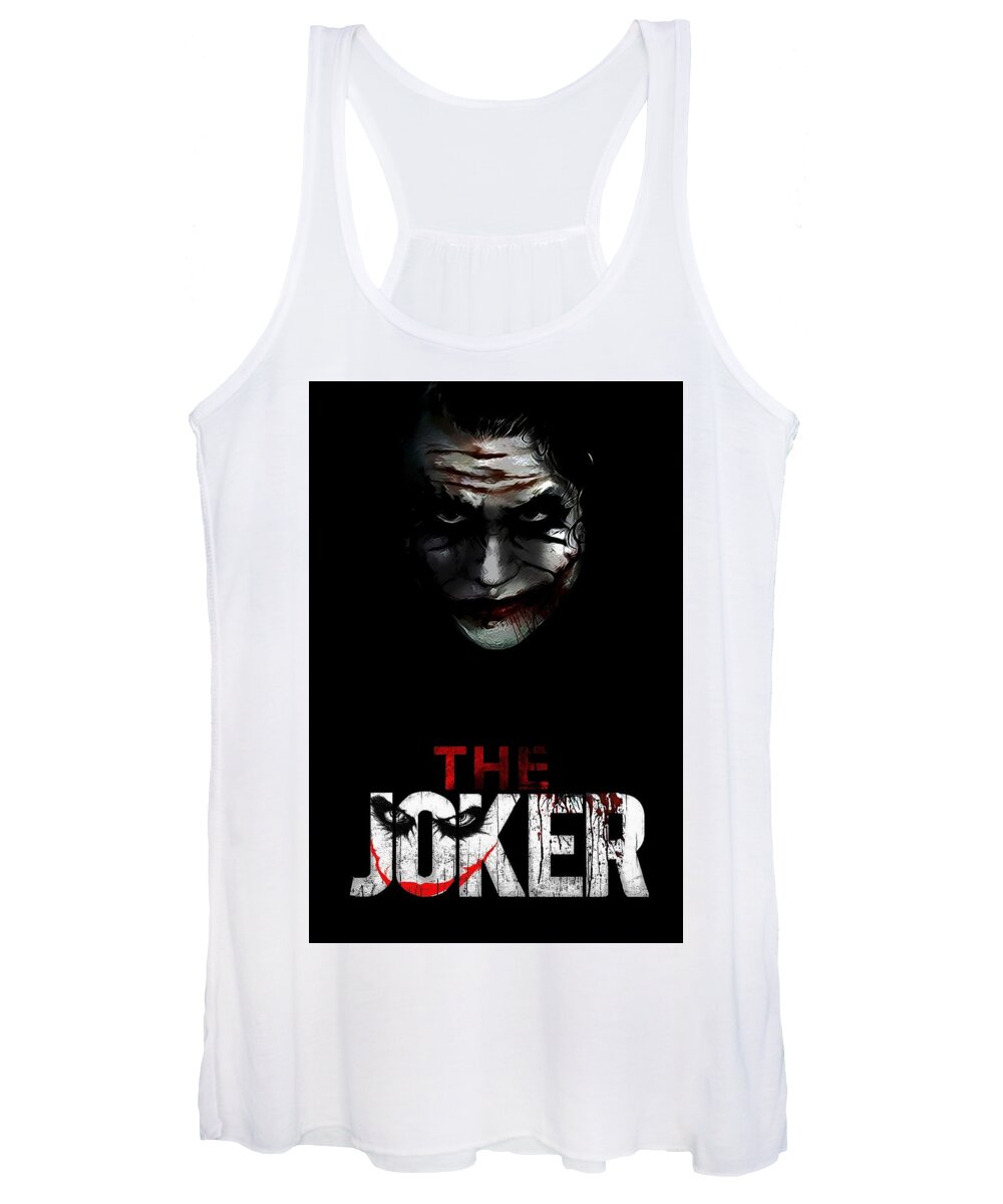 #thejoker #coringa #batman Women's Tank Top featuring the photograph The Joker by Tania Oliver