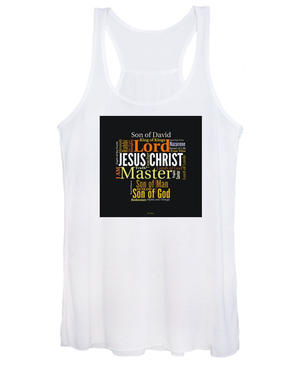 Christian Women's Tank Top featuring the digital art The Names of The King by William Ladson