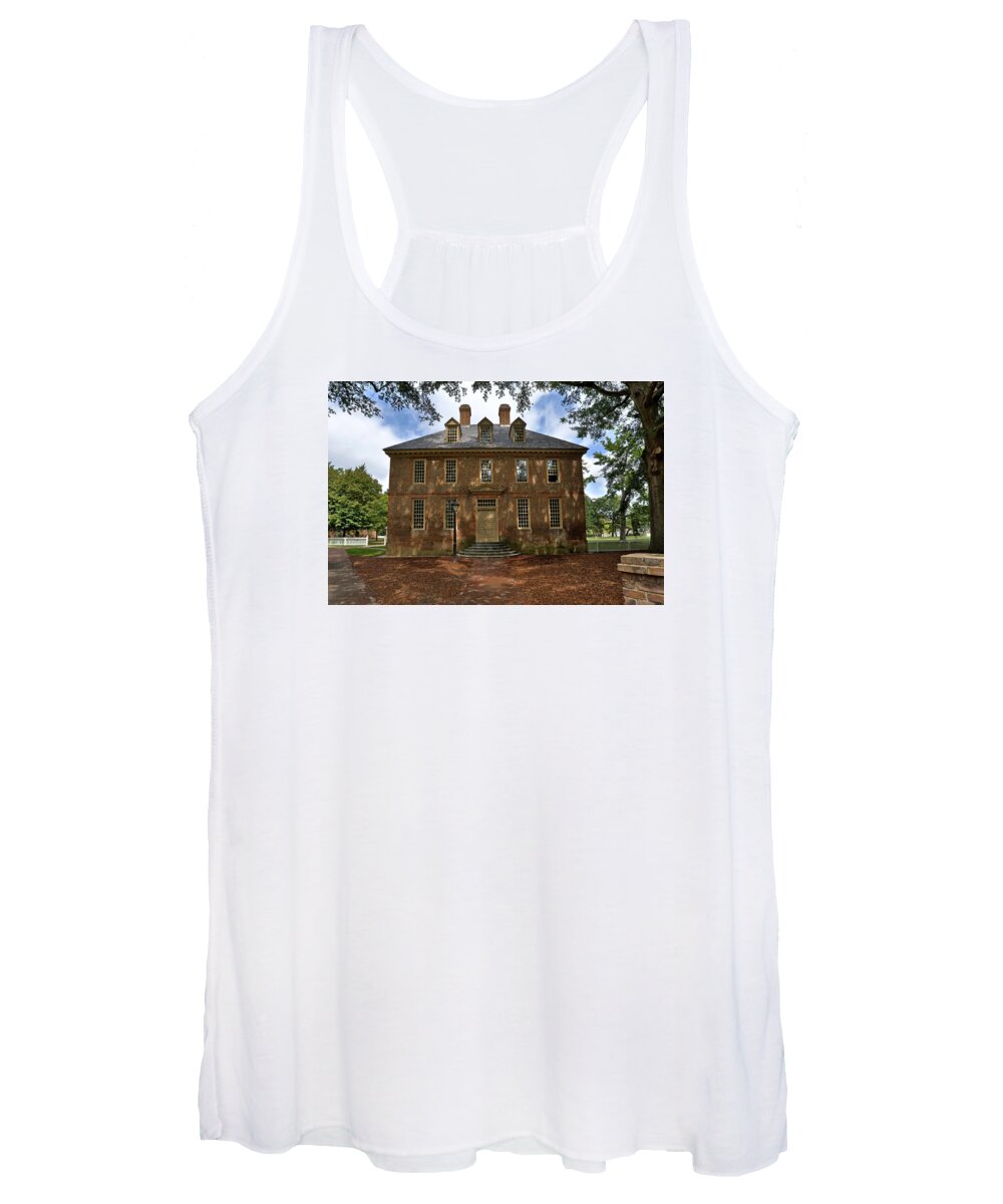 William & Mary Women's Tank Top featuring the photograph The Restored Brafferton by Jerry Gammon
