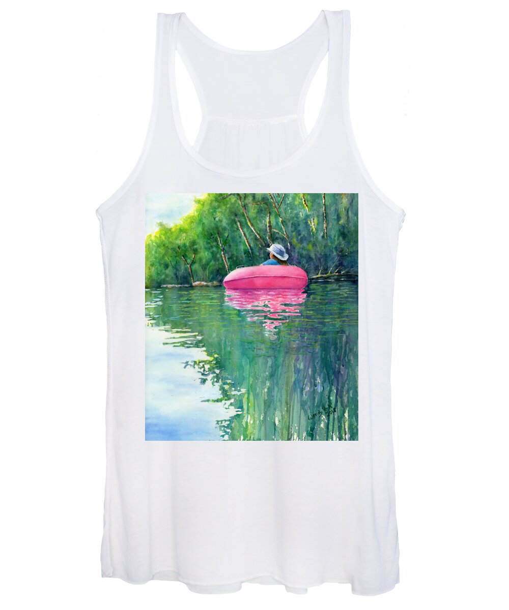 River Women's Tank Top featuring the painting The River Trip by Wendy Keeney-Kennicutt