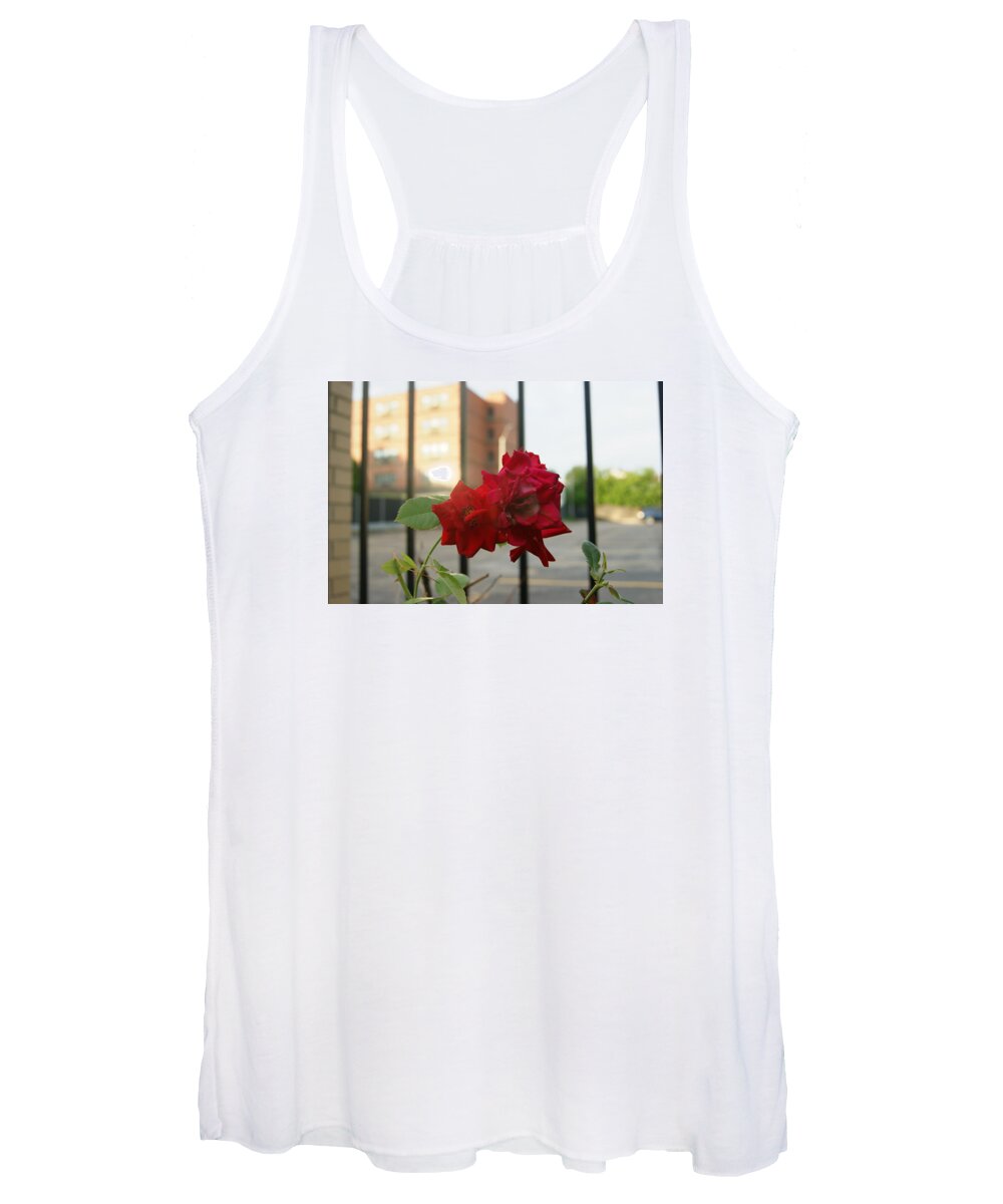  Rose Women's Tank Top featuring the photograph The Rose Gate by Alan Chandler
