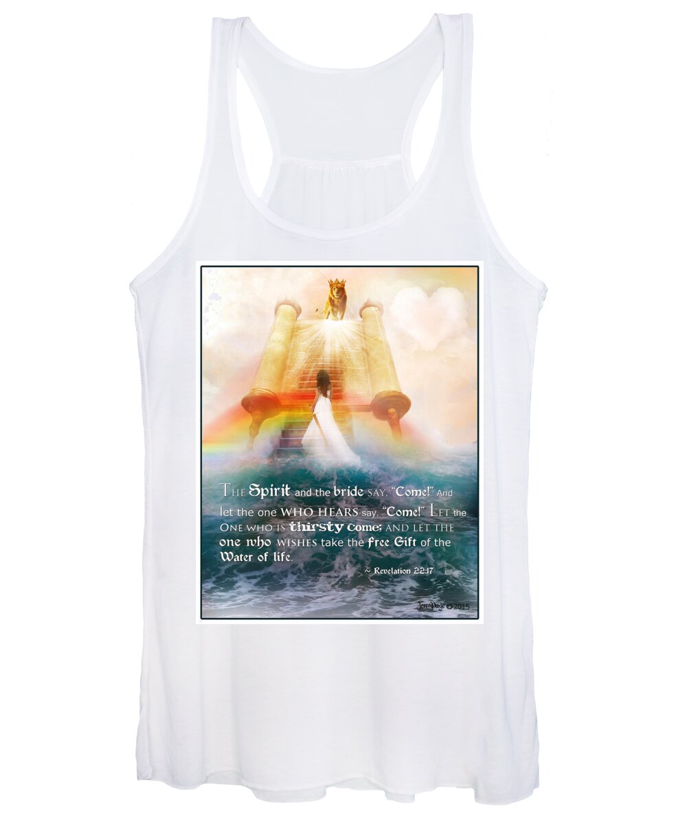 Jennifer Page Women's Tank Top featuring the digital art The Spirit and the Bride by Jennifer Page
