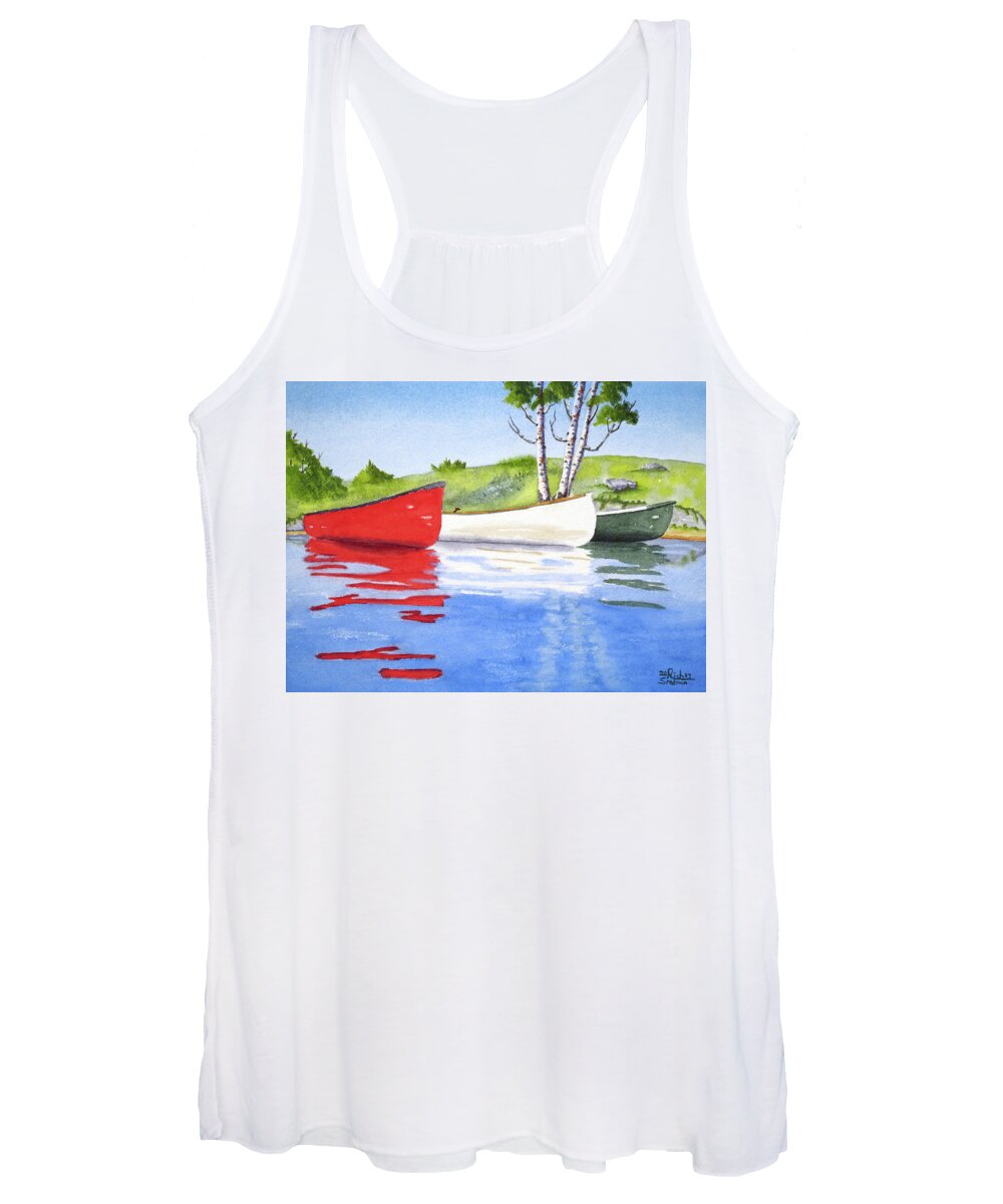 Red Women's Tank Top featuring the tapestry - textile The Three Amigos by Richard Stedman