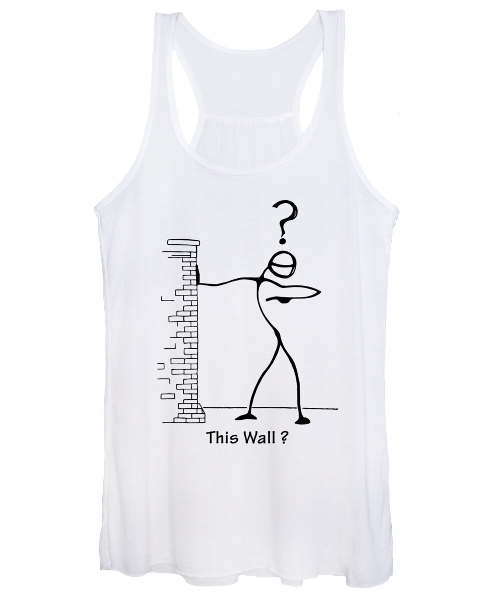 This Wall ? Women's Tank Top featuring the drawing This Wall by Franklin Kielar