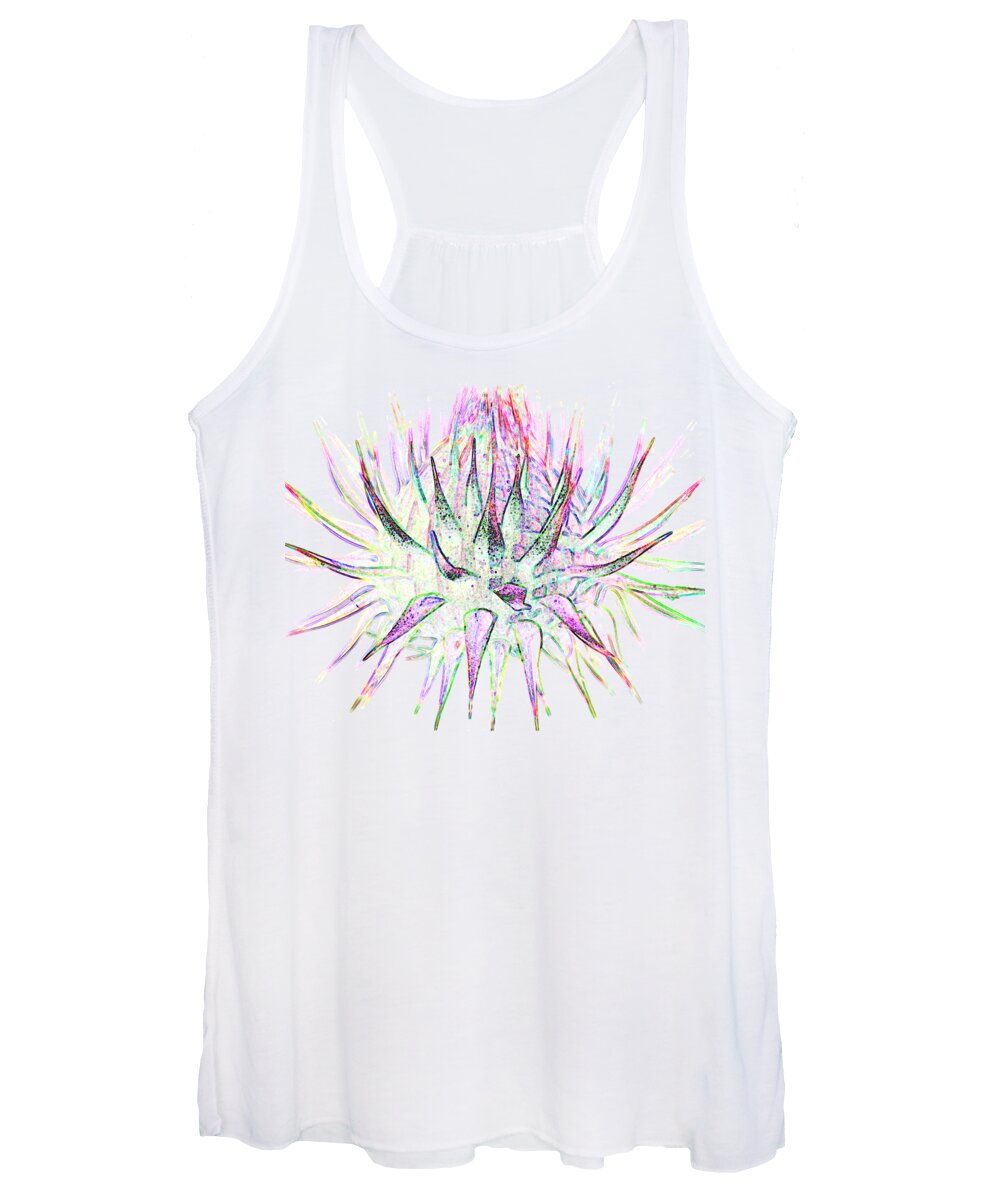 Thistle Women's Tank Top featuring the photograph Thistlehead1 T-shirt by Tony Mills