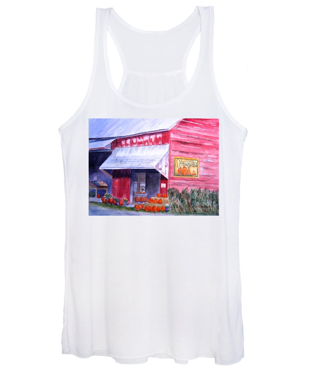 Watercolor Women's Tank Top featuring the painting Thomas Market by Lynne Reichhart