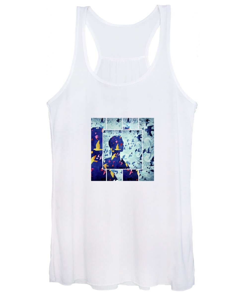 Flock Women's Tank Top featuring the digital art Thought by Katherine Smit
