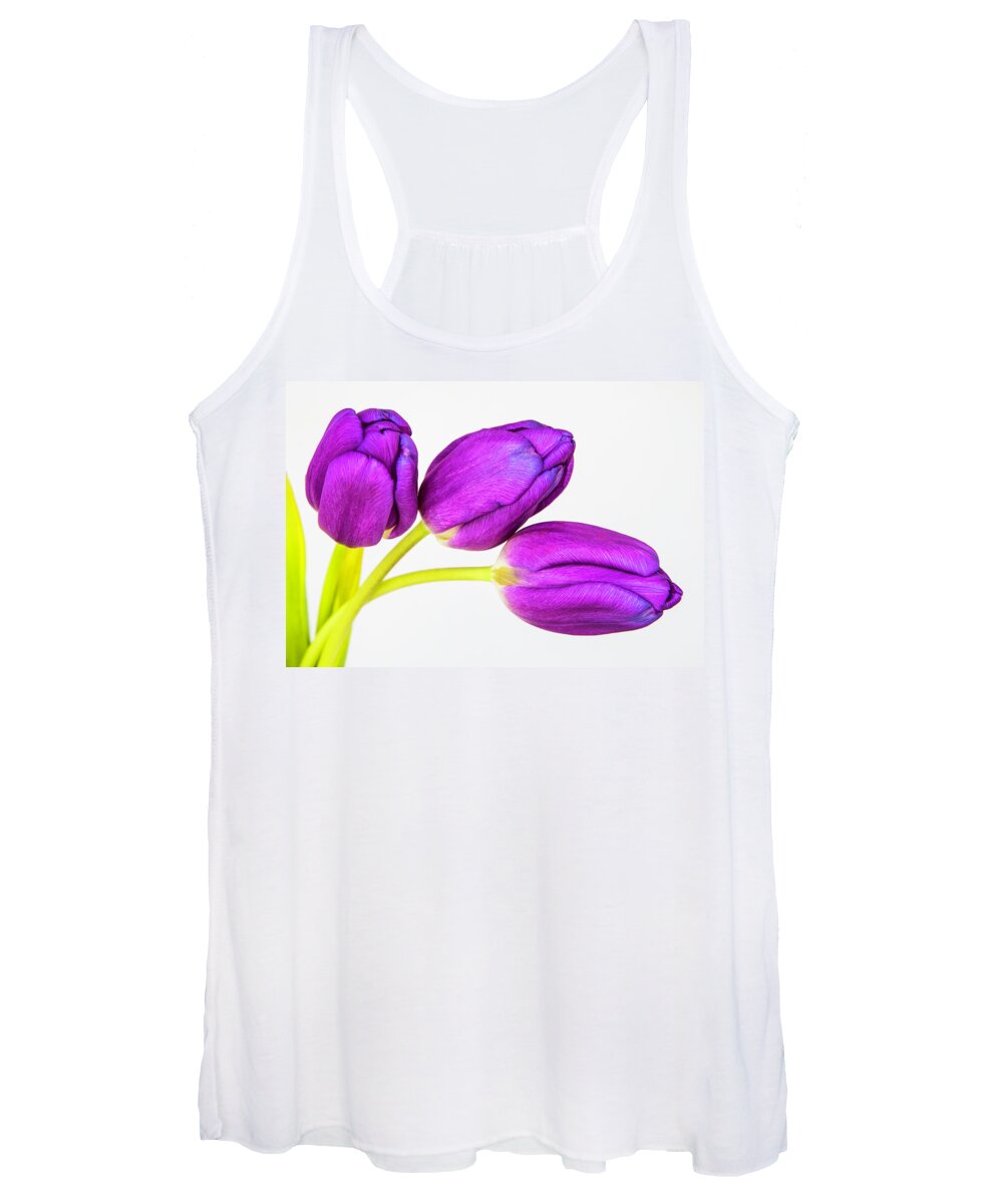 Photographic Art Women's Tank Top featuring the photograph Three Tulips by John Roach