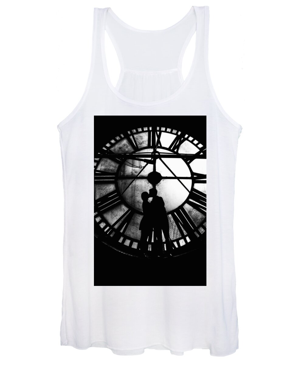 Timeless Love Women's Tank Top featuring the photograph Timeless Love - Black and White by Marianna Mills