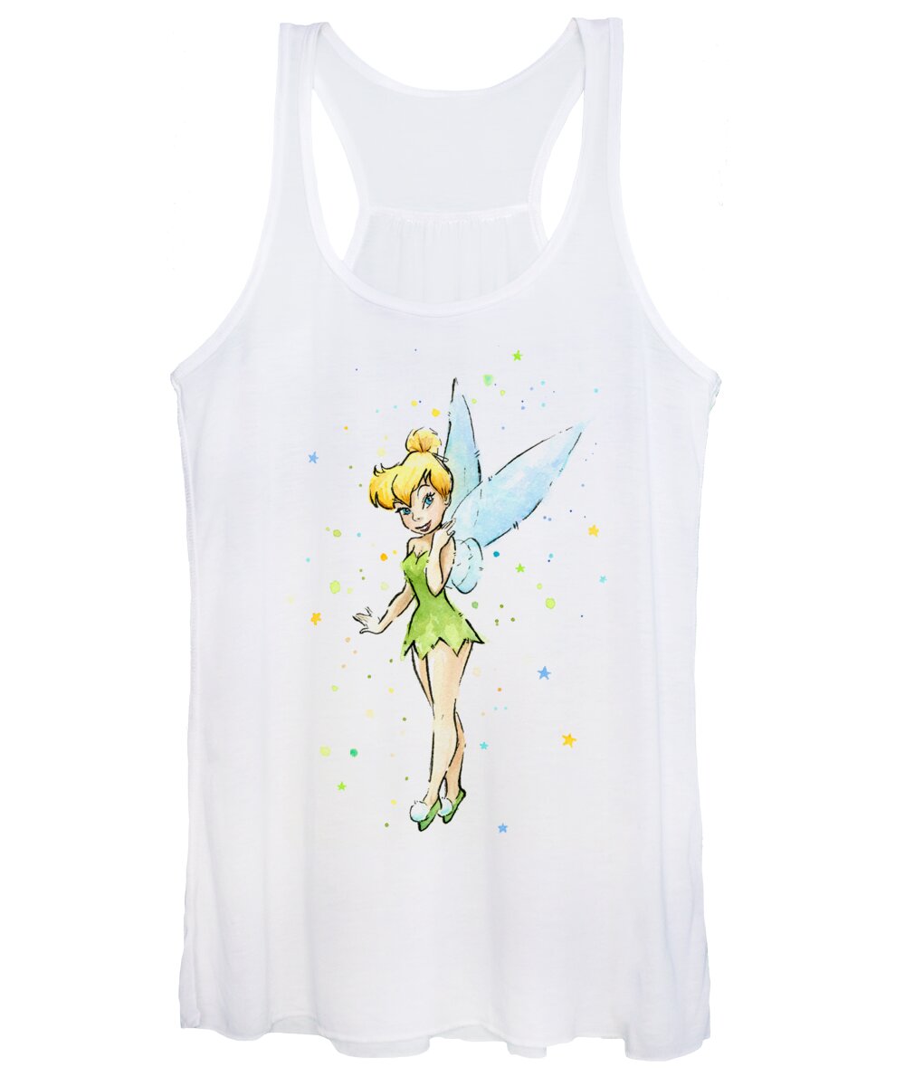 Tinker Women's Tank Top featuring the painting Tinker Bell by Olga Shvartsur