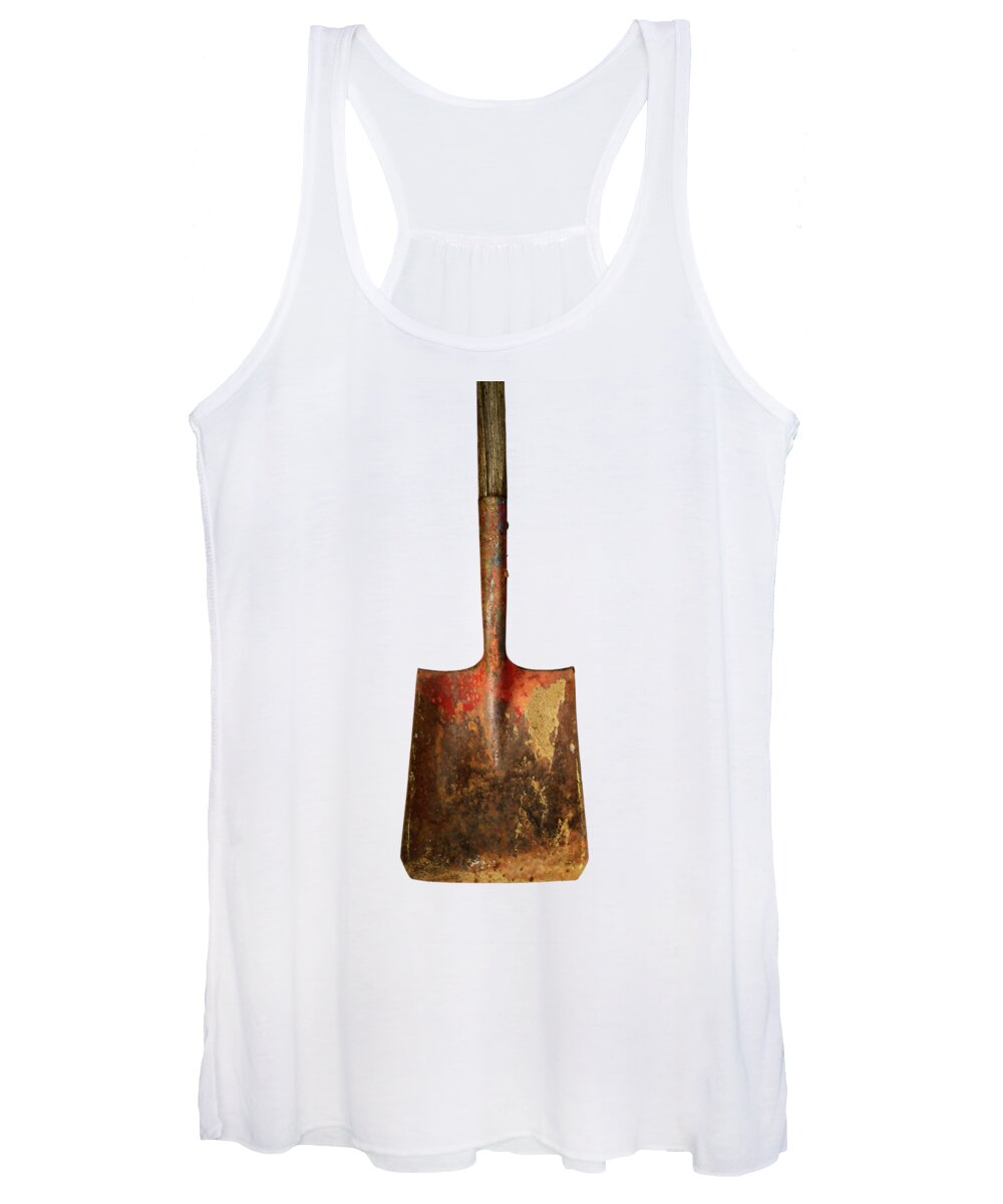 Antique Women's Tank Top featuring the photograph Tools On Wood 2 on BW by YoPedro